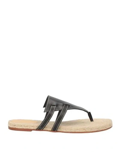 Castaã±er Castañer Woman Espadrilles Black Size 7.5 Leather