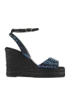 Castaã±er Castañer Woman Espadrilles Black Size 7.5 Leather In Black