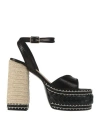 Castaã±er Castañer Woman Espadrilles Black Size 7.5 Leather In Black