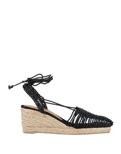 Castaã±er Castañer Woman Espadrilles Black Size 7.5 String
