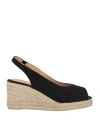 Castaã±er Castañer Woman Espadrilles Black Size 7.5 Textile Fibers In Black