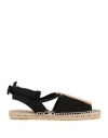 Castaã±er Castañer Woman Espadrilles Black Size 7.5 Textile Fibers