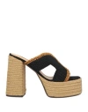 Castaã±er Castañer Woman Espadrilles Black Size 7.5 Textile Fibers In Black