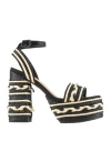 Castaã±er Castañer Woman Espadrilles Black Size 7.5 Textile Fibers