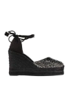 Castaã±er Castañer Woman Espadrilles Black Size 7.5 Textile Fibers In Black
