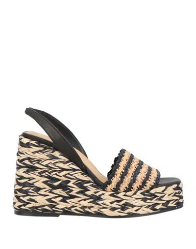 Castaã±er Castañer Woman Espadrilles Black Size 7.5 Textile Fibers