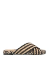 Castaã±er Palmera Criss-crossed Straps Slides In Black