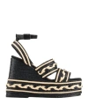 Castaã±er Castañer Woman Espadrilles Black Size 7.5 Textile Fibers In Black
