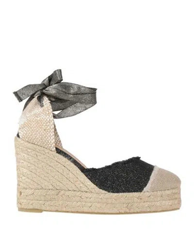 Castaã±er Castañer Woman Espadrilles Black Size 7.5 Textile Fibers