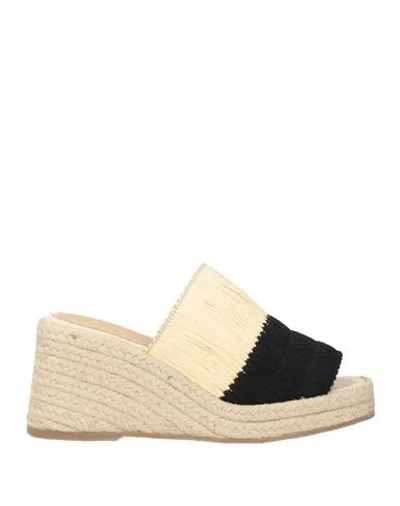 Castaã±er Castañer Woman Espadrilles Black Size 7.5 Textile Fibers