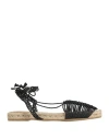 Castaã±er Castañer Woman Espadrilles Black Size 7.5 Textile Fibers In Black