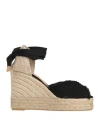 Castaã±er Castañer Woman Espadrilles Black Size 7.5 Textile Fibers In Black