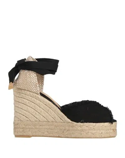 Castaã±er Castañer Woman Espadrilles Black Size 7.5 Textile Fibers