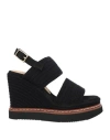 Castaã±er Castañer Woman Espadrilles Black Size 9 Textile Fibers