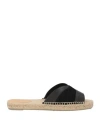 Castaã±er Crossover-strap Flat Espadrilles In Black