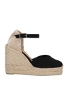 Castaã±er Castañer Woman Espadrilles Black Size 10 Textile Fibers In Black