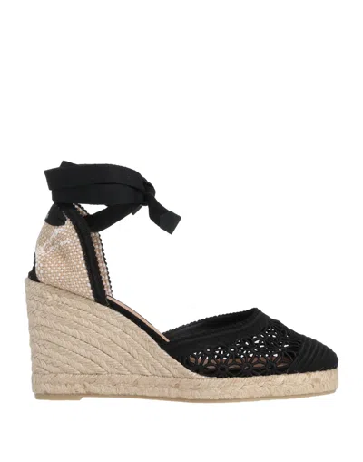 Castaã±er Castañer Woman Espadrilles Black Size 10 Textile Fibers