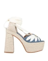 Castaã±er Castañer Woman Espadrilles Blue Size 10 Textile Fibers