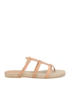 Castaã±er Caged Raffia-sole Sandals In Pink