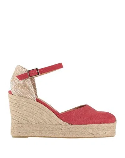 CASTAÃ±ER CASTAÑER WOMAN ESPADRILLES BRICK SIZE 9 TEXTILE FIBERS
