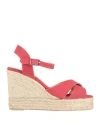 Castaã±er Castañer Woman Espadrilles Brick Size 7.5 Textile Fibers In Red