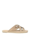 Castaã±er Castañer Woman Espadrilles Bronze Size 7.5 Leather, Textile Fibers In Yellow