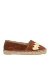 Castaã±er Castañer Woman Espadrilles Brown Size 7.5 Leather, Textile Fibers In Brown