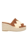 Castaã±er Castañer Woman Espadrilles Brown Size 7.5 Leather