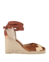 Castaã±er Cande 90mm Wedge Espadrilles In Brown