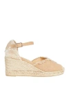 Castaã±er Castañer Woman Espadrilles Camel Size 7.5 Textile Fibers In Beige