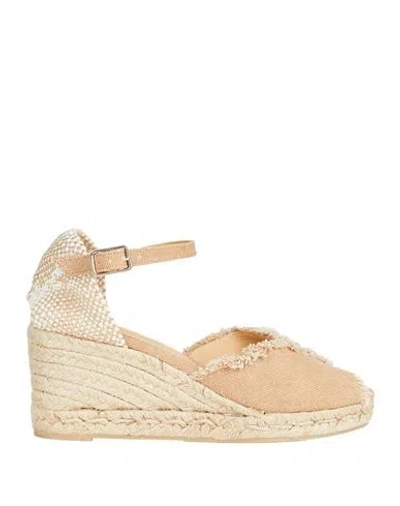 Castaã±er Castañer Woman Espadrilles Camel Size 7.5 Textile Fibers In Beige