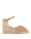 Castaã±er Castañer Woman Espadrilles Beige Size 7.5 Textile Fibers In Beige