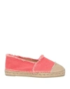 Castaã±er Castañer Woman Espadrilles Antique Rose Size 6.5 Textile Fibers In Red