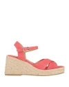 Castaã±er Castañer Woman Espadrilles Brick Size 7.5 Textile Fibers In Red
