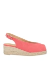 Castaã±er Dosalia Canvas Wedge Espadrilles In Red