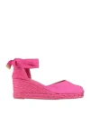 Castaã±er Castañer Woman Espadrilles Fuchsia Size 7.5 Textile Fibers In Pink
