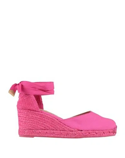 CASTAÃ±ER CASTAÑER WOMAN ESPADRILLES FUCHSIA SIZE 6.5 TEXTILE FIBERS
