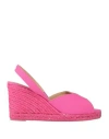 Castaã±er Castañer Woman Espadrilles Fuchsia Size 7.5 Textile Fibers In Pink