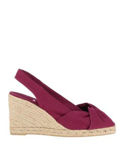 Castaã±er Castañer Woman Espadrilles Garnet Size 6.5 Textile Fibers