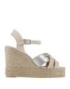 Castaã±er Castañer Woman Espadrilles Ivory Size 7.5 Textile Fibers, Leather In White