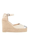 Castaã±er Castañer Woman Espadrilles Ivory Size 7.5 Textile Fibers In White