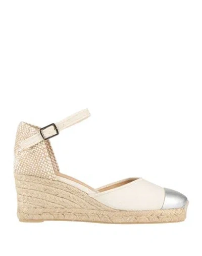 Castaã±er Castañer Woman Espadrilles Ivory Size 7.5 Textile Fibers In White