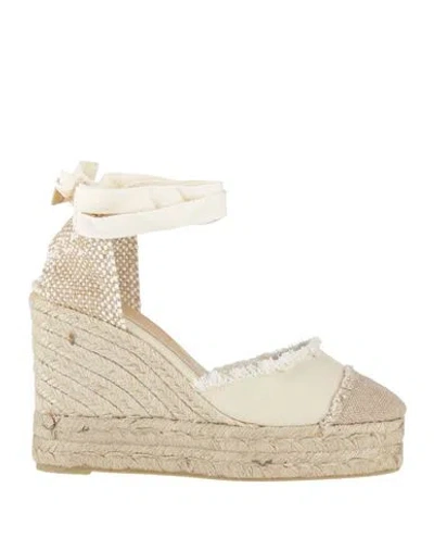 Castaã±er Castañer Woman Espadrilles Ivory Size 6 Textile Fibers In White