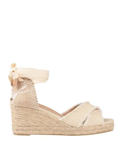 Castaã±er Castañer Woman Espadrilles Ivory Size 7.5 Textile Fibers In White