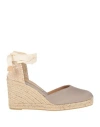 Castaã±er Castañer Woman Espadrilles Khaki Size 6 Textile Fibers In Beige