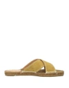 Castaã±er Palmera Suede Flat Slides In Beige