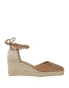 Castaã±er 60mm Tina Jute Canvas Espadrille Wedges In Beige