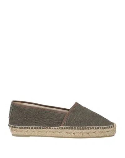 Castaã±er Castañer Woman Espadrilles Khaki Size 7.5 Textile Fibers In Beige