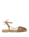 Castaã±er Castañer Woman Espadrilles Khaki Size 6 Textile Fibers In Beige