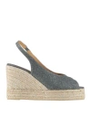 Castaã±er Castañer Woman Espadrilles Lead Size 10 Textile Fibers In Grey